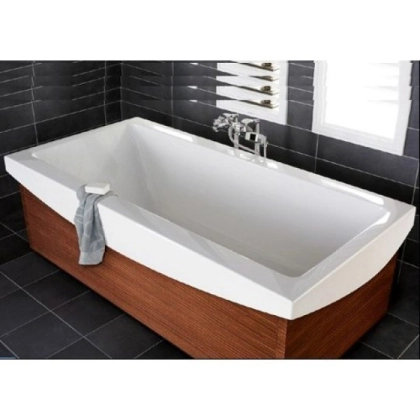 Villeroy & Boch Bellevue Freestanding bathtub, with wood panelling