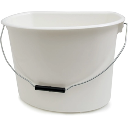Paint roller bucket kidney-shaped, white, 13 litres