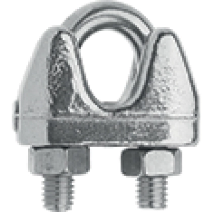 Wire rope clamp - V4A, stainless steel stirrup rope clamp