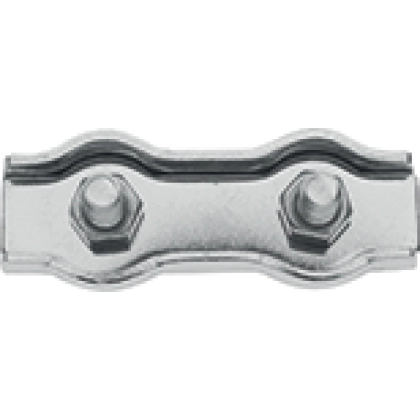 Wire rope clamp - V4A, duplex clamp, stainless