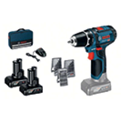 Cordless drill/driver, BOSCH - GSR 12V-15 Professional, Set
