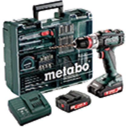 Cordless drill/driver, METABO - Type BS 18 L Quick, Set