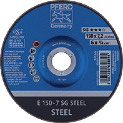 Roughing disc, PFERD - Roughing disc SG, steel, cranked