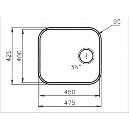 Undermount basin Master 425 /475mm
