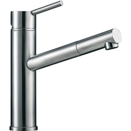 Franke, fitting, fitting with train outlet, Tango Neo, train outlet, stainless steel, 11 l/min., 120.0, B