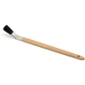 Flat brush, bent, Chinese bristles, black