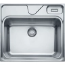 Franke, sink, Largo, LAX 610, stainless steel, 570 x 510 mm, push button valve (integral), top mounting