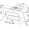 Franke, wall hood, Maris, FMA 605 W TC BK, glass, black, 600 mm, energy class A